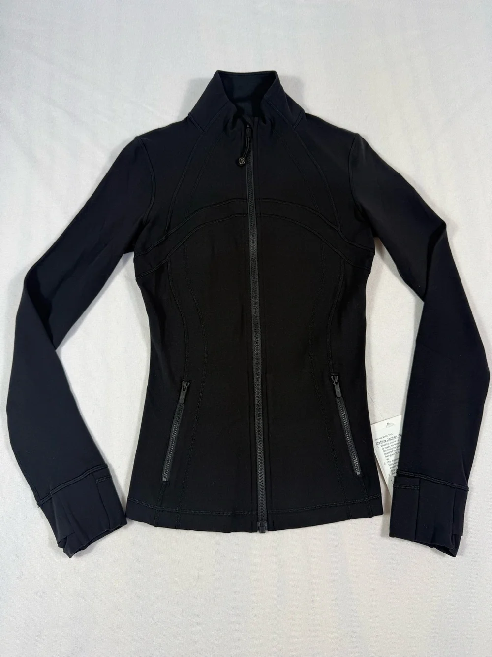 lululemon athletica Black Fitted Define Jacket Nulu with Sleeve Logo